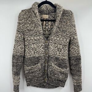 Aritzia Wilfred Free Erable Chunky Knit Sweater Cardigan Shawl Collar Size xs
